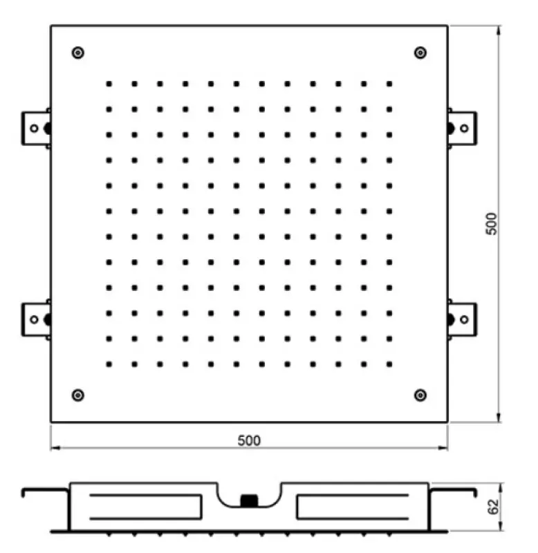 SB Temptation Built-in Square Rain Shower 50x50cm Matte White 1208955777