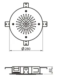 SB Round Temptation Built-in Rain Shower fully stainless steel 1208955781