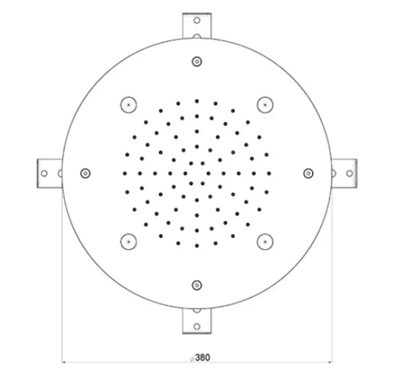 SB Round Mist Rain Shower Built-in PVD Gun Metal 1208955796