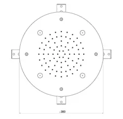 SB Round Mist Built-in Rain Shower PVD Gold 1208955797