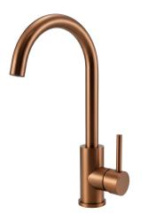 Quadri York kitchen mixer tap PVD brushed copper with swivel spout 1208955906