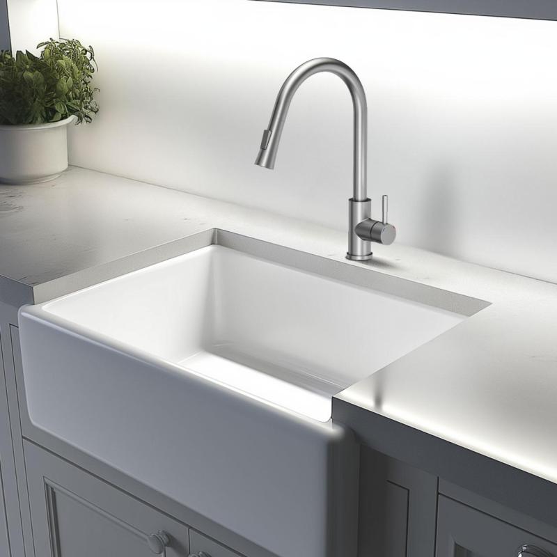 Quadri Leeds kitchen mixer tap with pull-out shower with 2 settings brushed steel 1208955909