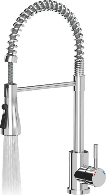 Quadri Derby kitchen mixer tap with flexible spout and shower with 2 jet types chrome 1208955915