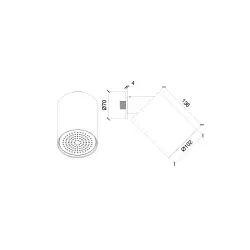 SB Round Beam shower head 10cm chrome 1208956696