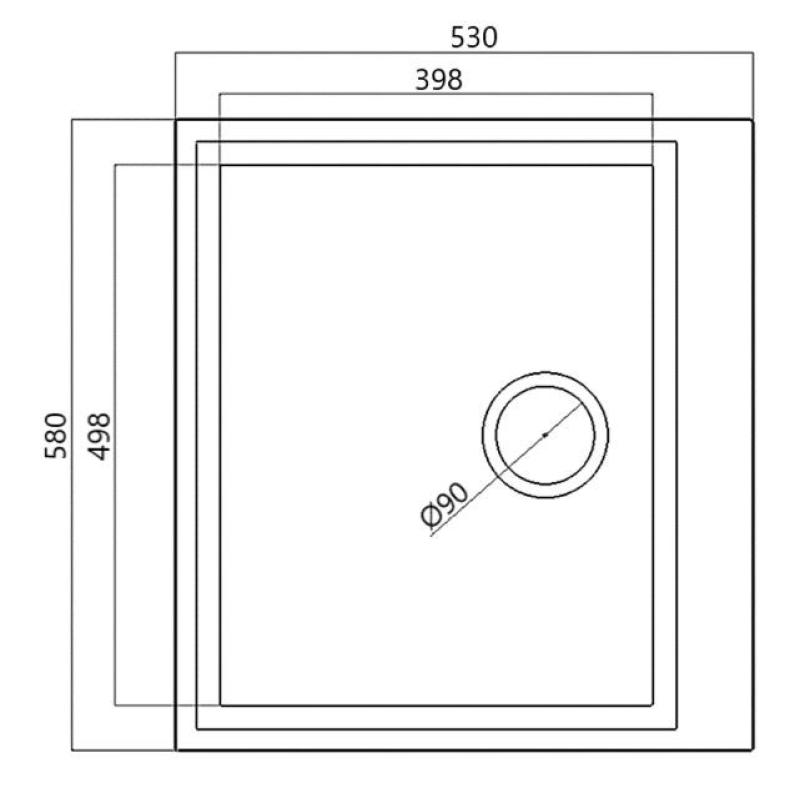 Sand cream inset sink 58x53cm with tap hole bench with stainless steel plug 1208956773