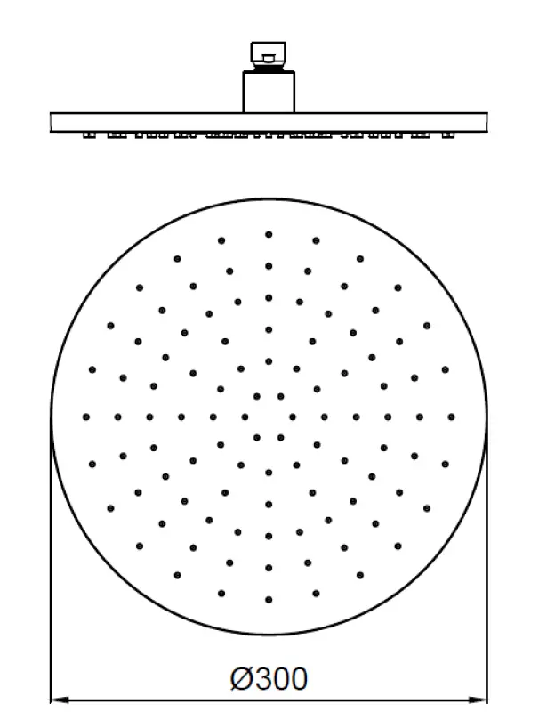 SB round concealed shower set in brushed stainless steel 1208956785