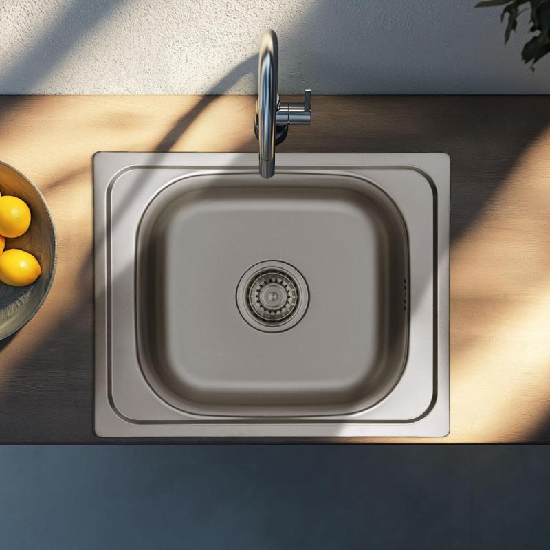 Ausmann Basic stainless steel inset sink 50x40 cm including siphon 1208956975