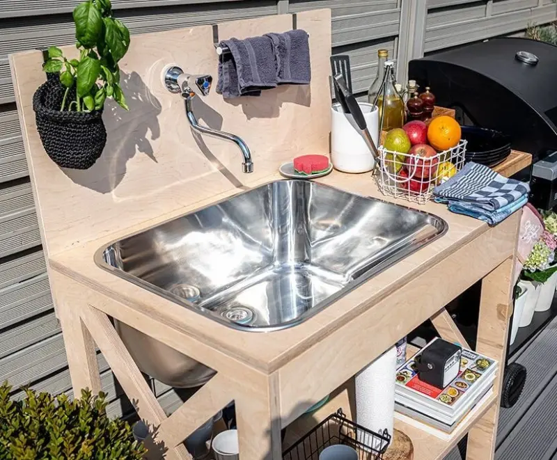 Aquadesign Utility drainage sink 55x45 cm for the utility room or garage, including brackets 1208957003