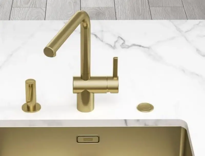 Franke Mythos Masterpiece BXM 210.50 PVD Gold Sink 500x410mm Flush-Mount and Undermount 127.0674.362