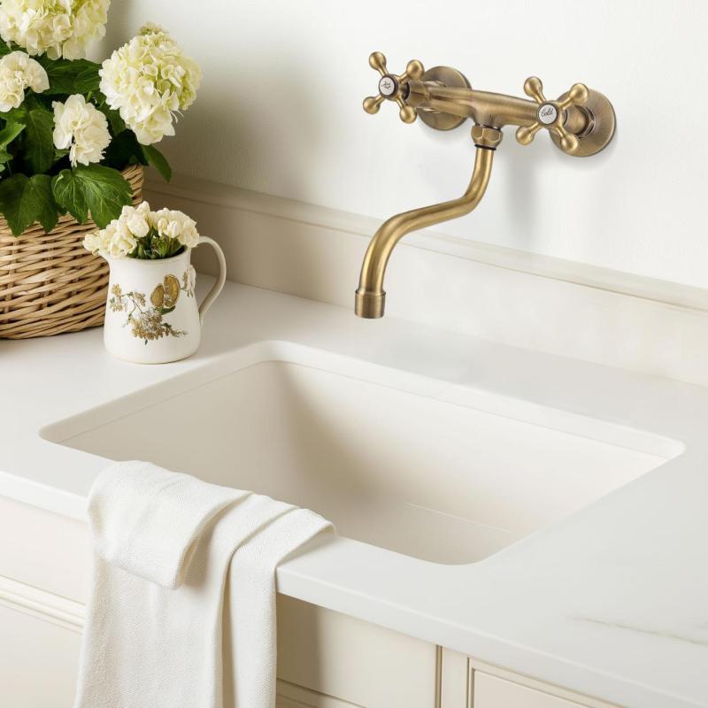 AquaTrimo Vivaldi  classic kitchen wall tap bronze 21VV7068BN