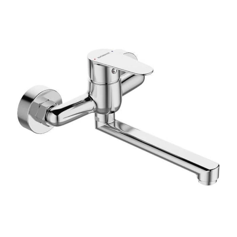 AquaTrimo Schubert Single Handle Kitchen Wall Faucet Chrome 21ST7076CM
