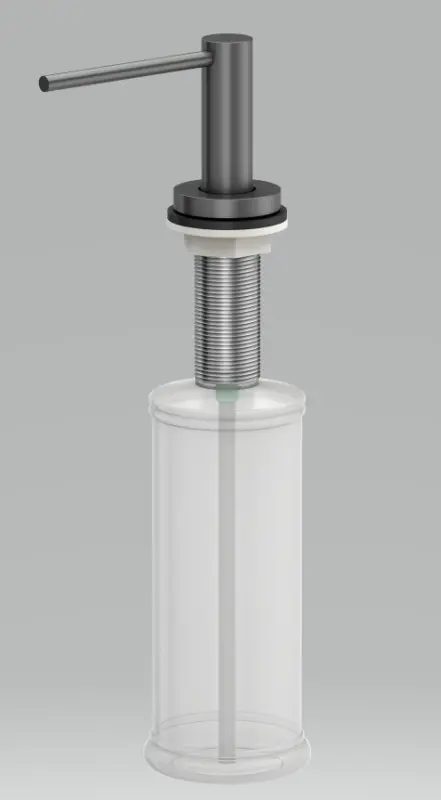 Quadri Swindon Luxe Built-in soap dispenser gun metal from top refillable 120895721