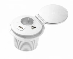 Indux Cover built-in pin-earth white kitchen socket for worktop with interchangeable plugs 1208957398