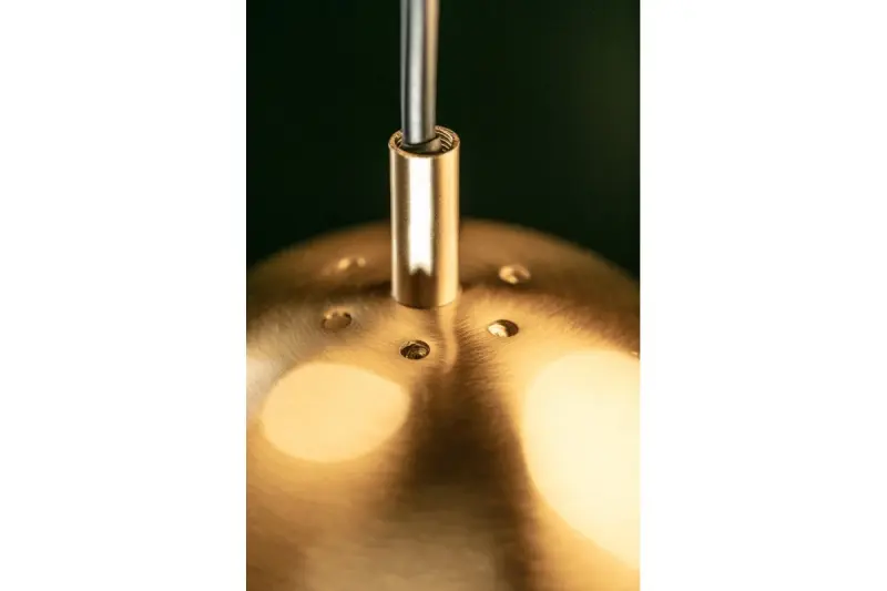 Decor Abies Brass Gold Modern Pendant Lamp with round metal lampshade 7597