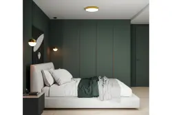 Decor Abies Brass Gold Pendant lamp with metal round canopy 3558