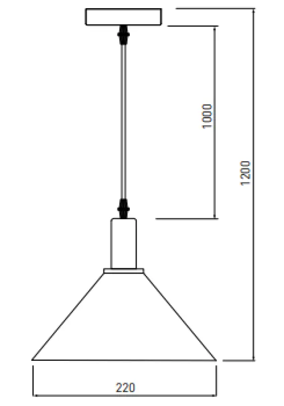 Decor Prive modern brass gold pendant lamp cone-shaped 7610