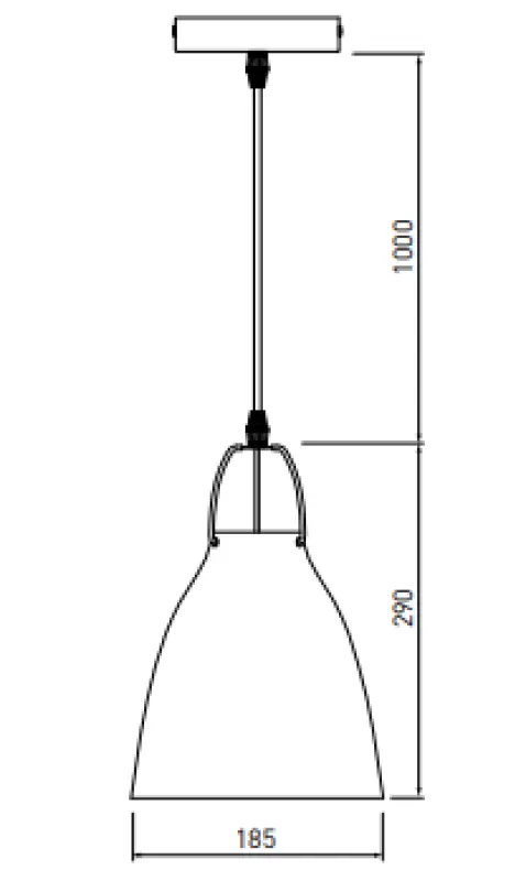 Decor Orient tapered metal pendant lamp white 4451
