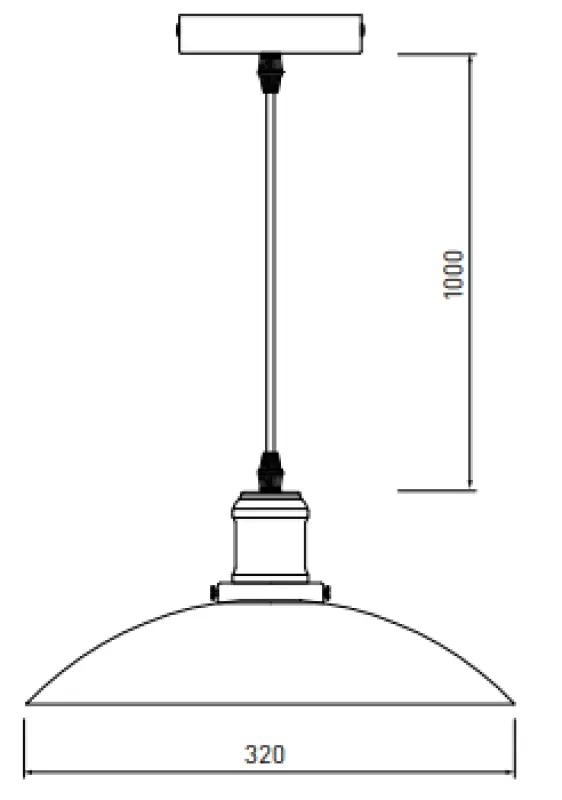 Decor Horizon matt white industrial pendant lamp 4499