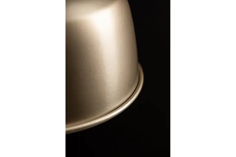 Decor Zenit pendant lamp with beige metal dome and metallic finish 4871