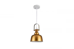 Decor Zenit pendant lamp with golden metal dome and metallic finish 4925