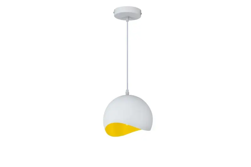 Decor Mavia spherical white and yellow pendant lamp 4987