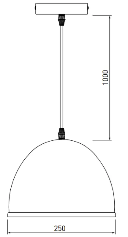 Decor Katilu black metal pendant lamp 1884