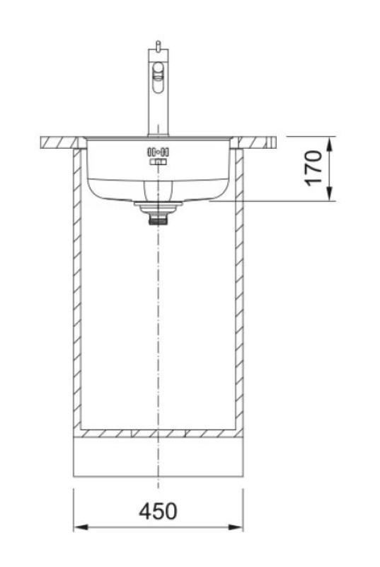 Franke Rondo ROX 210.38 round stainless steel sink 43,9cm flush-mount 127.0688.778