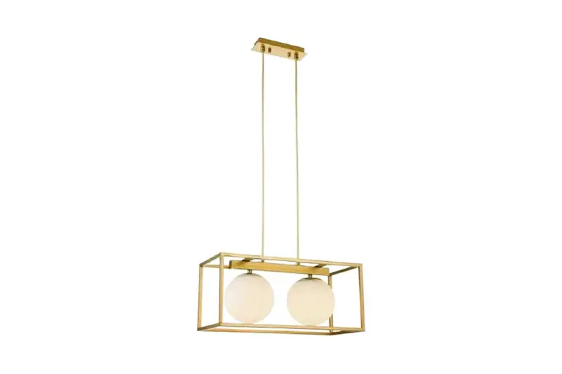 Decor Avelin pendant lamp with golden rectangular frame width 45 cm 2232