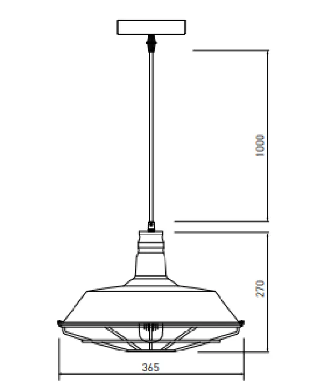 Decor Solen pendant lamp industrial shape with golden grid diameter 36,5 cm 3703