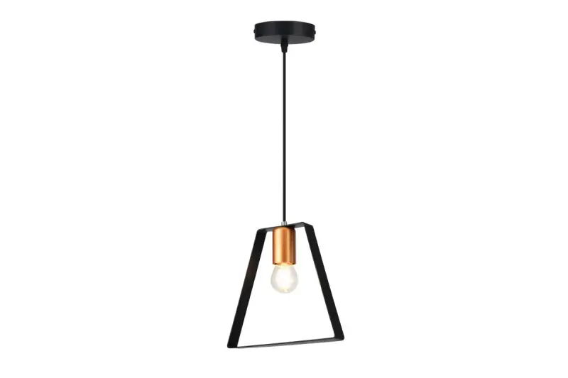 Decor Oxalis pendant lamp with black metal frame in geometric shape diameter 22 cm 3161
