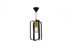 Decor Oxalis pendant lamp with black metal frame in geometric shape diameter 13 cm 3185
