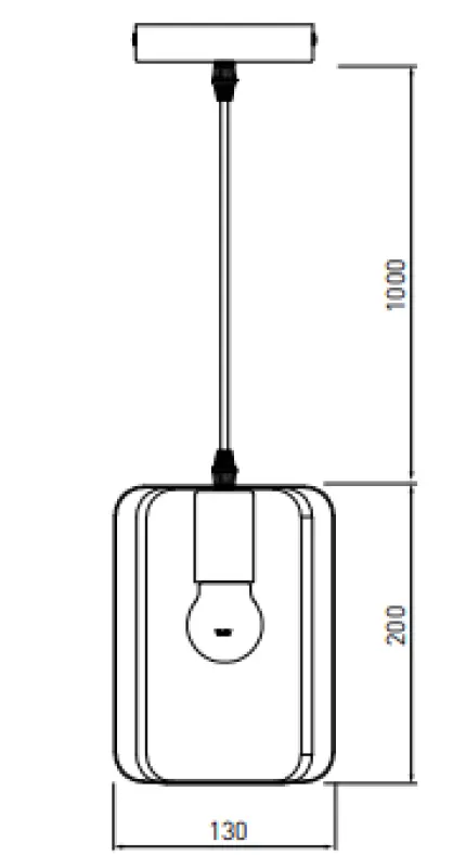 Decor Oxalis pendant lamp with black metal frame in geometric shape diameter 13 cm 3185