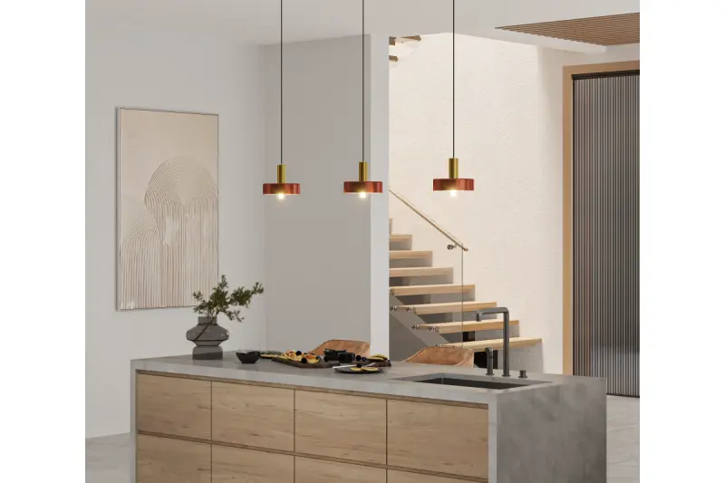 Decor Selvia pendant lamp copper with brass finish diameter 20 cm 3222