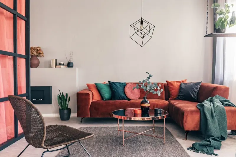 Decor Rosa geometric black pendant lamp composed of 2 black cubes 3437