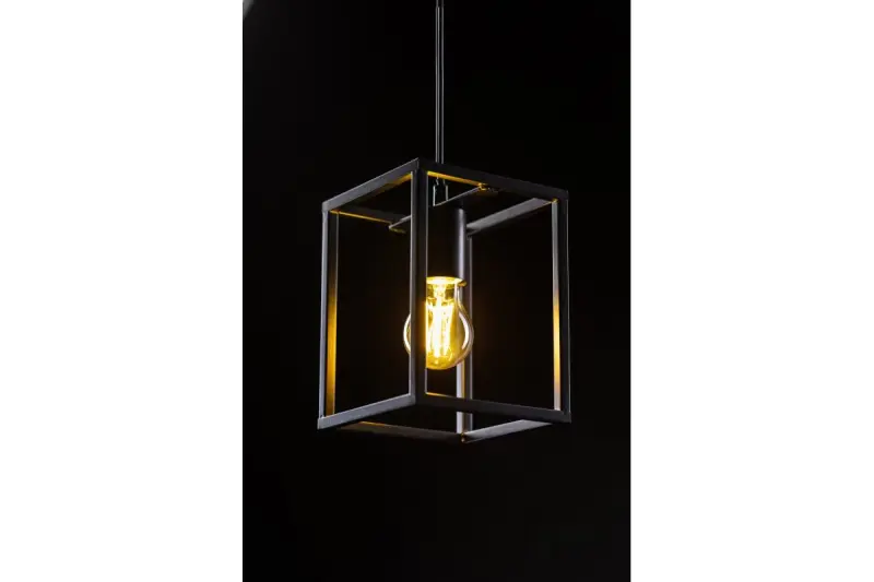 Decor Diu black geometric pendant lamp with 1 light source width 15 cm 3598