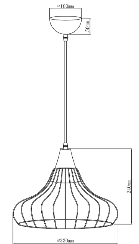 Decor Lotte blue vintage conical wire pendant lamp 2660