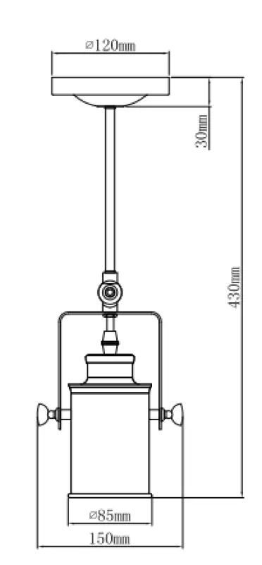 Decor Demir black pendant lamp with 1 light source 3963