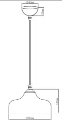Decor Marite classic pendant lamp black tinted glass, diameter 26 cm 7061