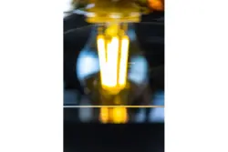 Decor Marite classic pendant lamp black gold tinted glass, diameter 26 cm 7085