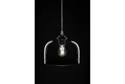 Decor Lati cylindrical black pendant lamp glass, diameter 23.5 cm 7122