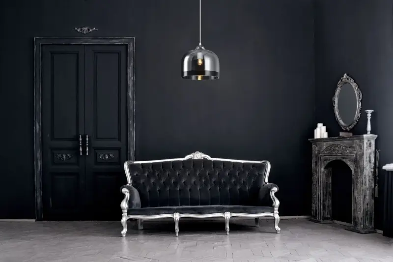 Decor Lati cylindrical black pendant lamp glass, diameter 23.5 cm 7122