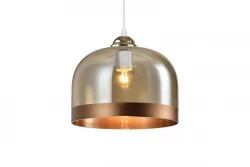 Decor Lati cylindrical amber pendant lamp glass, diameter 23.5 cm 7146