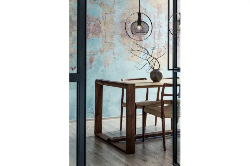 Decor Xalis pendant lamp black wire shade with metal rim, diameter 19.5 cm 7214