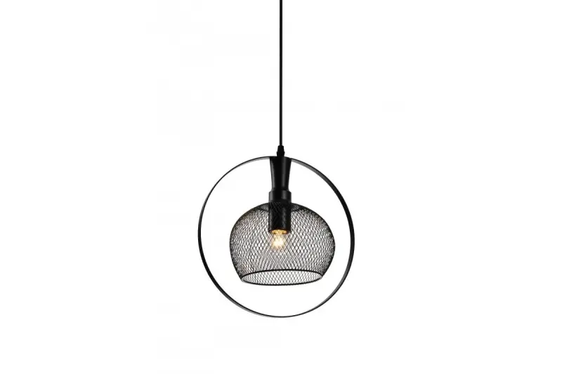 Decor Xalis pendant lamp black wire shade with metal rim, diameter 19.5 cm 7214