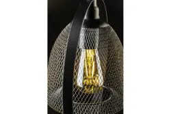 Decor Xalis pendant lamp black wire shade with metal rim, diameter 18.5 cm 7320