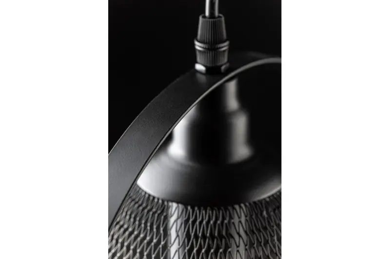 Decor Xalis pendant lamp black wire shade with metal rim, diameter 18.5 cm 7320