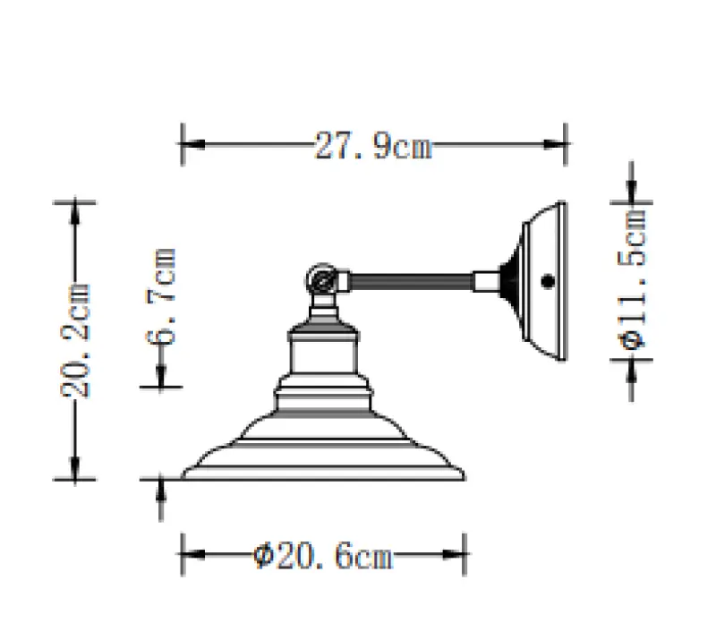 Decor Loret adjustable wall lamp anthracite, 20 cm diameter 7727