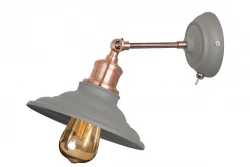 Decor Loret adjustable wall lamp with switch, grey, 20 cm diameter 8229