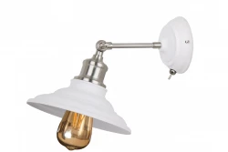 Decor Loret adjustable wall lamp with switch, white, 20 cm diameter 8267