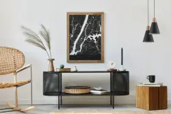 Decor Gianni stylish black copper pendant lamp 22 cm diameter 9974